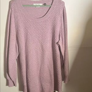 Pink Textured Sweater plus size in every story 3X